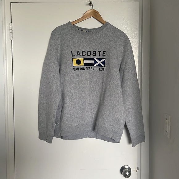 vintage lacoste sweater -gray - xl - Picture 2 of 2